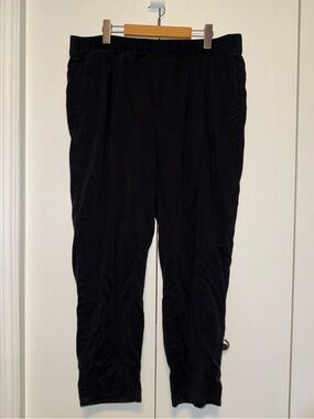 Eileen Fisher Organic Cotton Black Pull On Pants